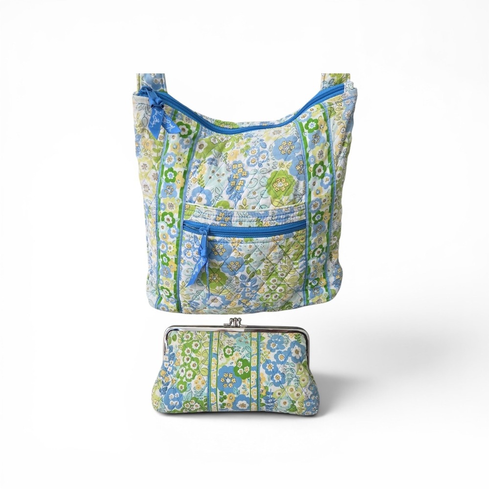 Vera Bradley English Meadow Hipster Crossbody Bag &‎ Kisslock Wallet Set